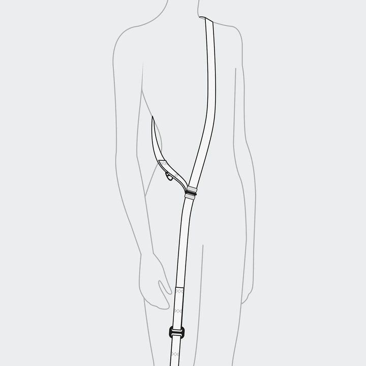 Cloud7 - IPANEMA Adjustable Dog Leash BioThane shown in hands-free crossbody use with adjustable length and secure hardware.