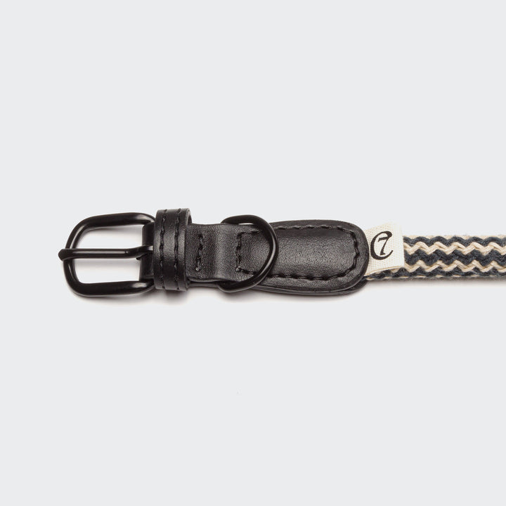 Cloud7 - MAUERPARK Vegan Collar with eco-friendly rope and black buckle for stylish, sustainable dog wear.