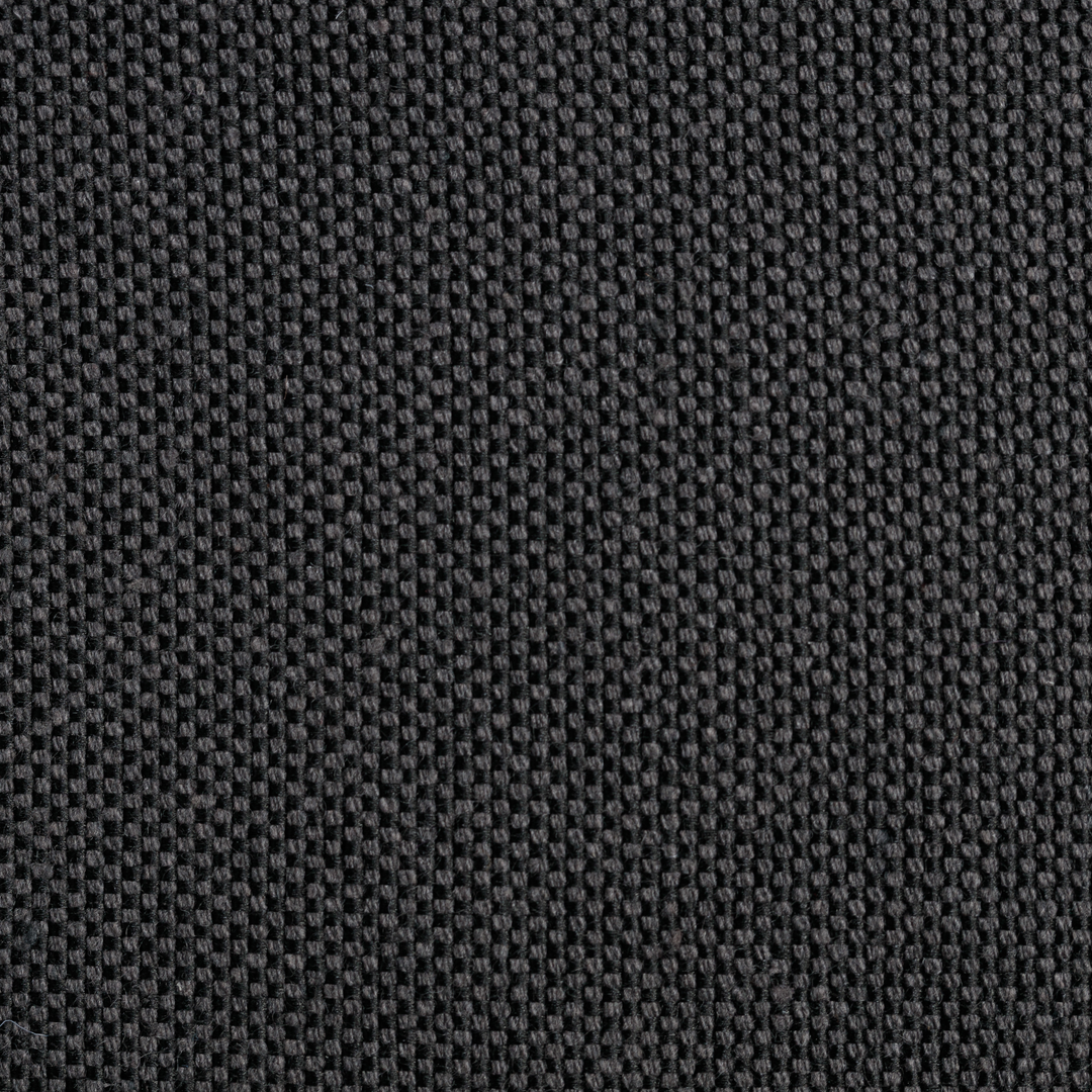 Grande plano da textura de tecido preto duradouro utilizado na almofada para cães Cloud7 - RESC7UE para conforto no interior e no exterior.