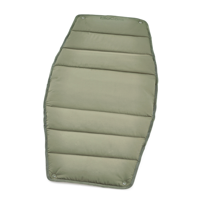 Softly padded removable mattress in khaki green for comfort and easy cleaning in SPORTA Dog Carrier Bag by Miacara