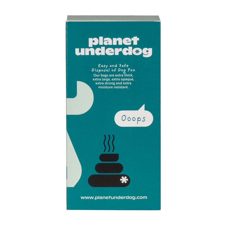 Planet Underdog compostable dog poop bags made from eco-friendly materials for sustainable waste disposal