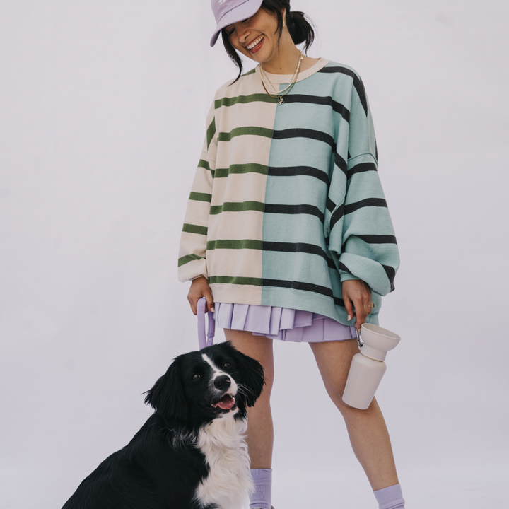 Springer eco-friendly portable beige dog travel water bottle with silicone bowl for outdoor hydration and minimal waste