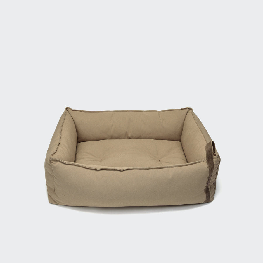 Cloud7 - BOOST CANVAS Dog Bed in beige with durable canvas fabric and cushioned edges for ultimate dog comfort.