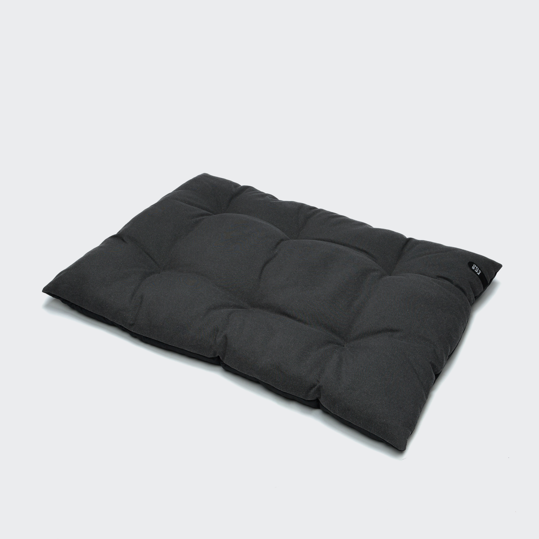 Cloud7 - RESC7UE Dog Pillow in dark fabric with cushioned sections, waterproof bottom for indoor and outdoor use.