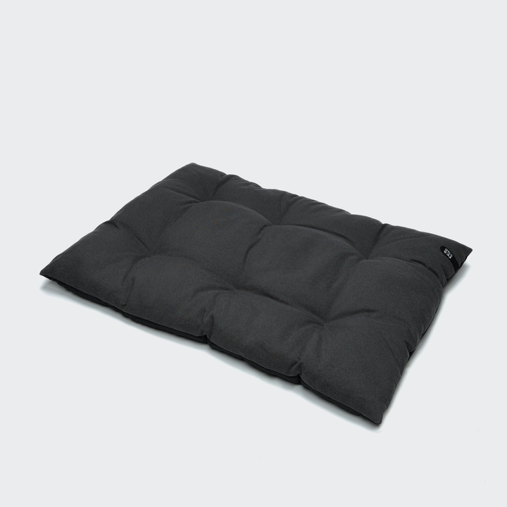 Cloud7 - RESC7UE Dog Pillow in dark fabric with cushioned sections, waterproof bottom for indoor and outdoor use.