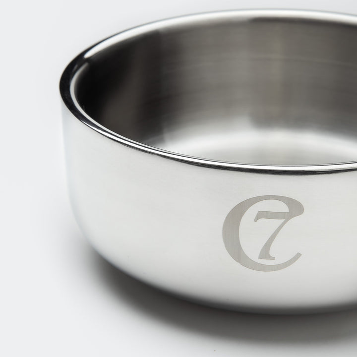 Cloud7 - DYLAN Stainless Steel Dog Bowl with matte finish, engraved logo, and durable, lightweight design for feeding or water.