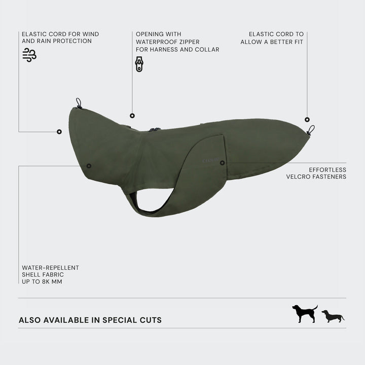 Cloud7 - DUBLIN 2.0 Capa de chuva para cães - OhMyDog&Co