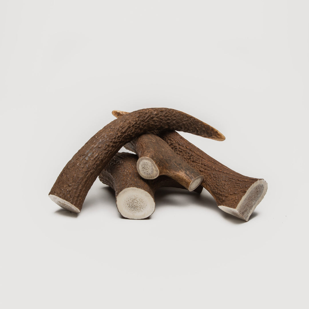 Cloud7 - NATURAL HORN Chew Toy halved deer antler pieces for dogs promoting dental health and mental stimulation.