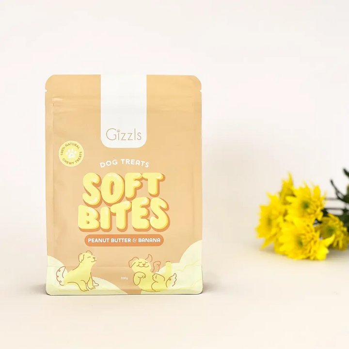 Gizzls - SOFT BITES Peanut Butter & Banana Dog Treats