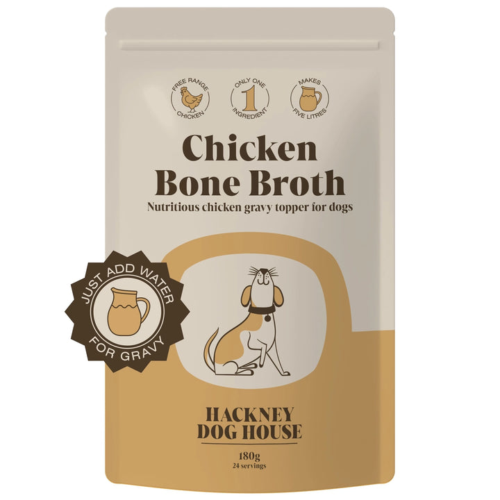 Hackney Dog House - Caldo de Ossos de Galinha em Pó para Cães