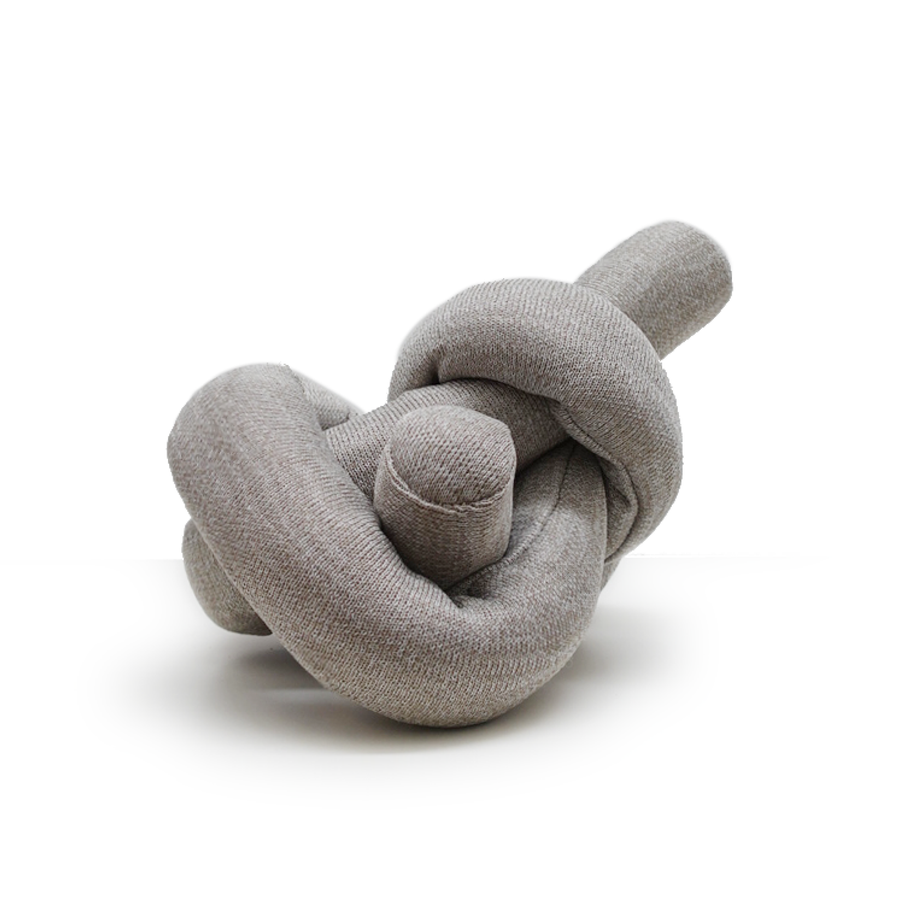 Soft nylon-infused knit crinkly toy shaped as a knot for sensory play and tug-of-war, Lambwolf Collective Lambwolf - NOU Crinkly Toy