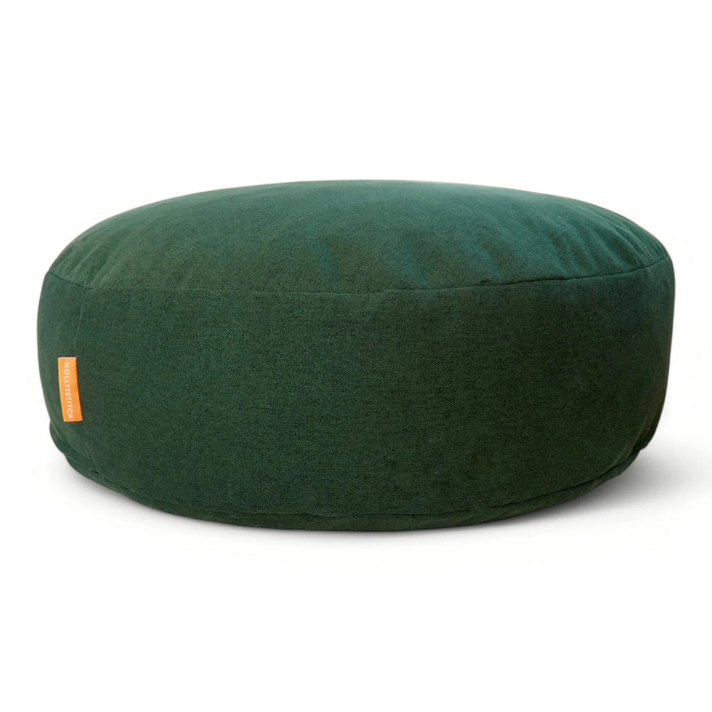 Orthopaedic foam round dog bed in recycled fabric for cosy support and style, The Cloud Dog Bed Puff by Molly & Stitch
