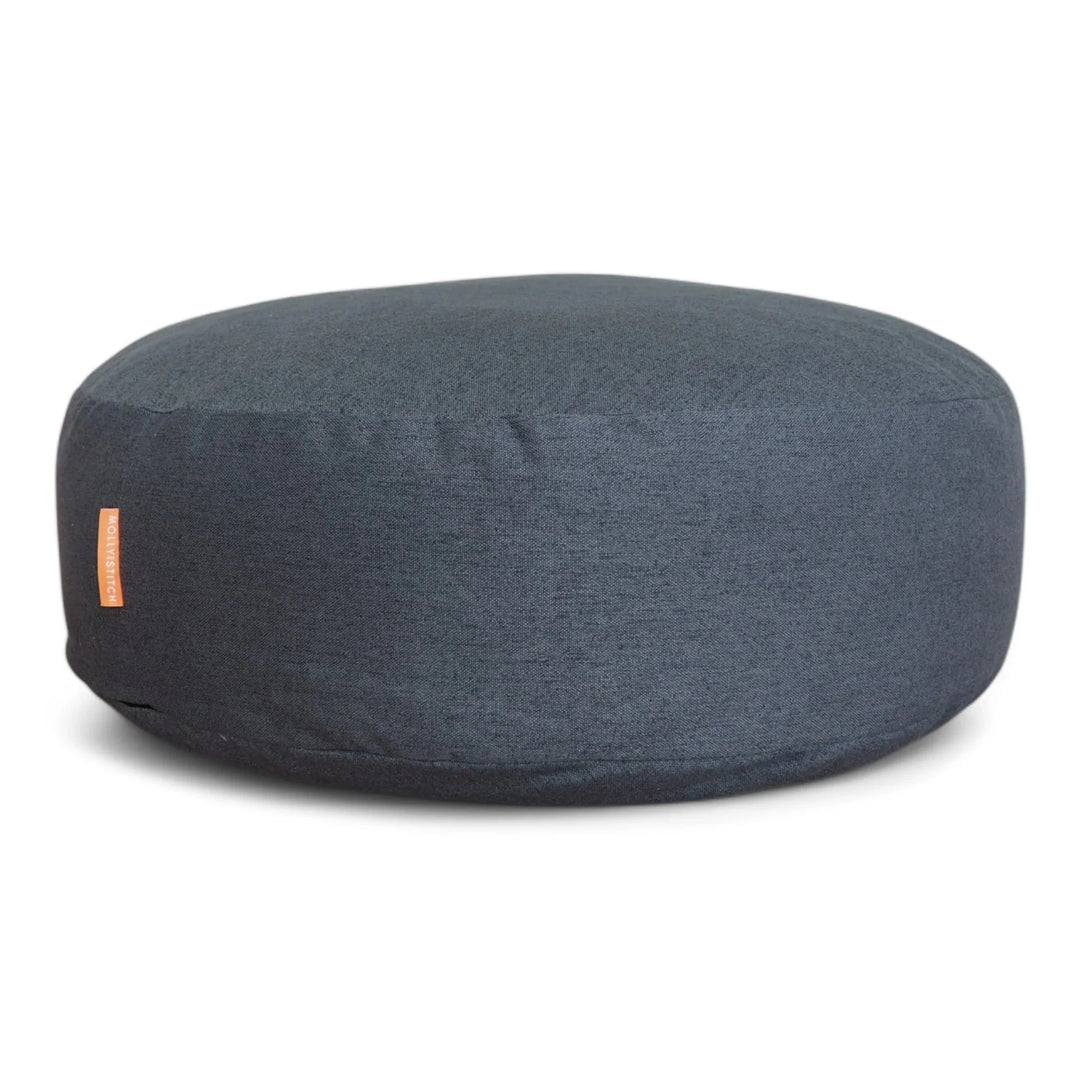 Orthopaedic foam round dog bed in recycled fabric for cosy support and style, The Cloud Dog Bed Puff by Molly & Stitch