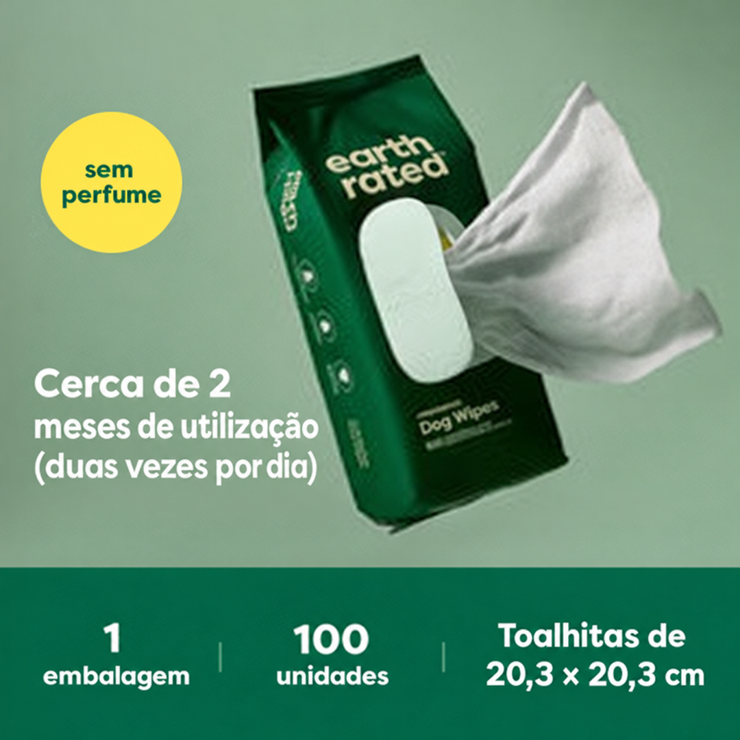 Toalhitas Earth Rated: características e utilização em português.