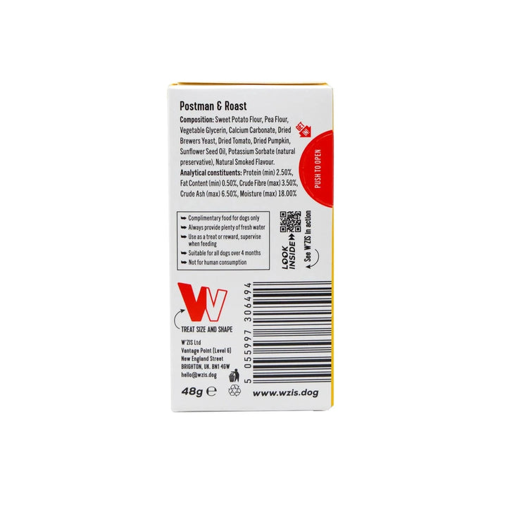 W'ZIS - Caixas de recarga snacks Vegan Postman Roast